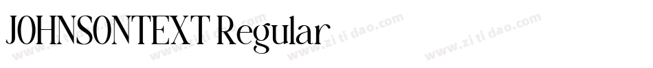 JOHNSONTEXT Regular字体转换